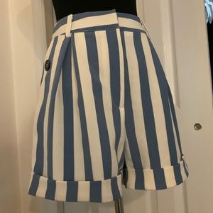 NEVER WORN Blue & White Stripe Shorts (part of blazer set)